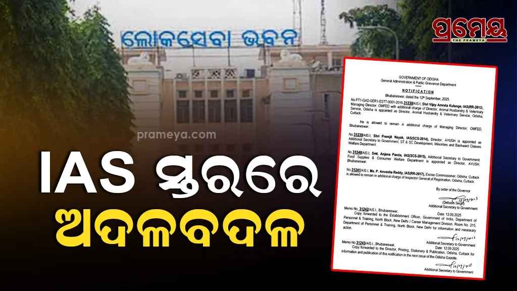 IAS level reshuffle