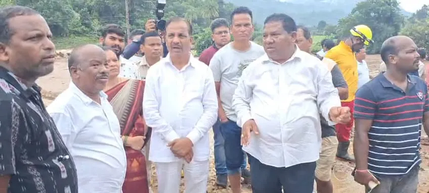 father and son missing in landslide