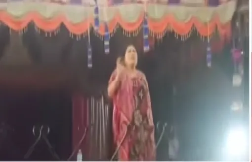 Lively performance by village artists