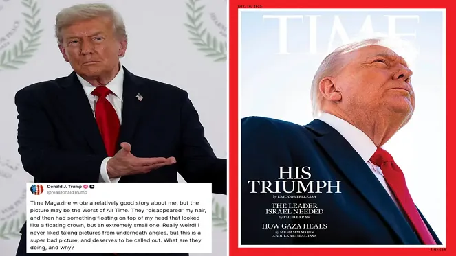Trump expresses displeasure over Time magazine photo