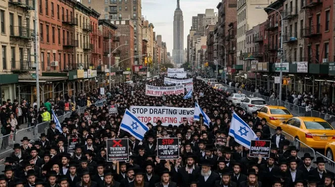 Thousands march in New York streets to protest military withdrawal policy