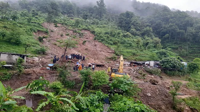 Vehicle falls into ditch in Nepal's Karnali