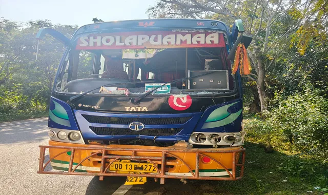Bus Accident at Konarka Marine Drive Road