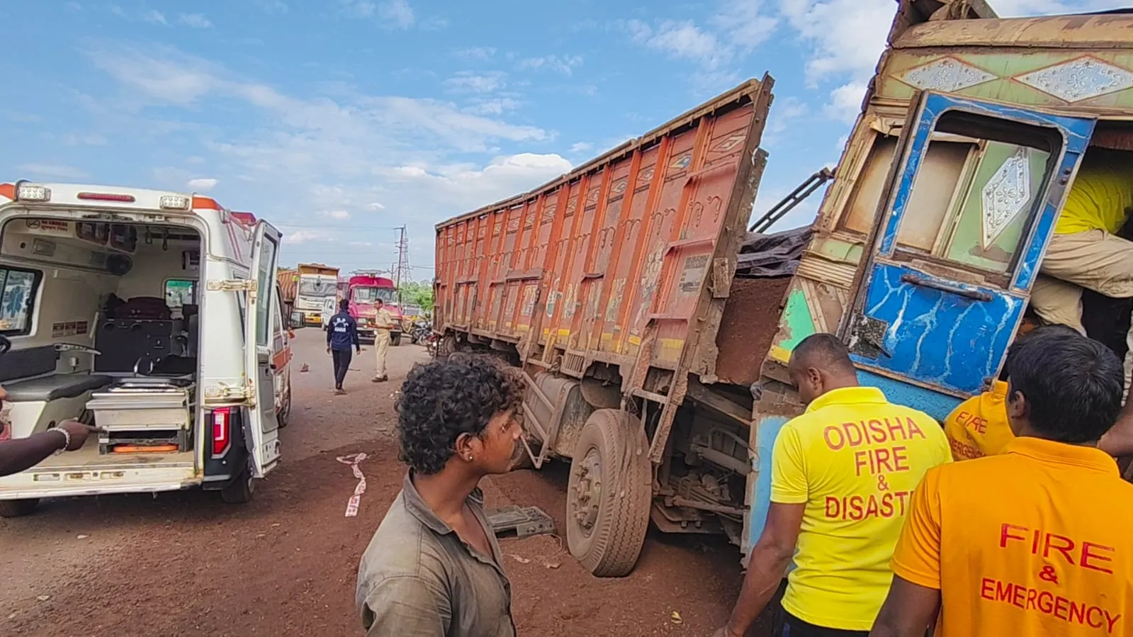 Another truck runs over the crashed truck, driver dies