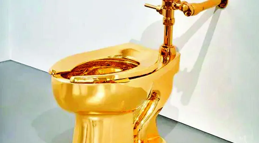 gold toilet