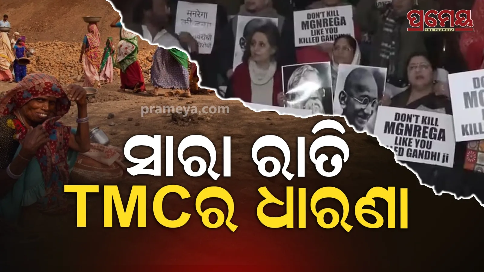 TMC MPs protest against the VB- G RAM G Bill