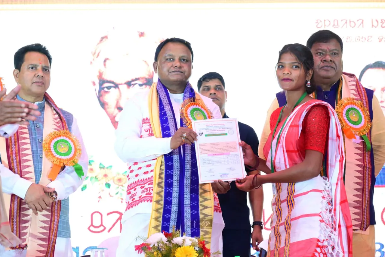 CM Mohan charan majhi attendend centenary celebration Alchiki Script