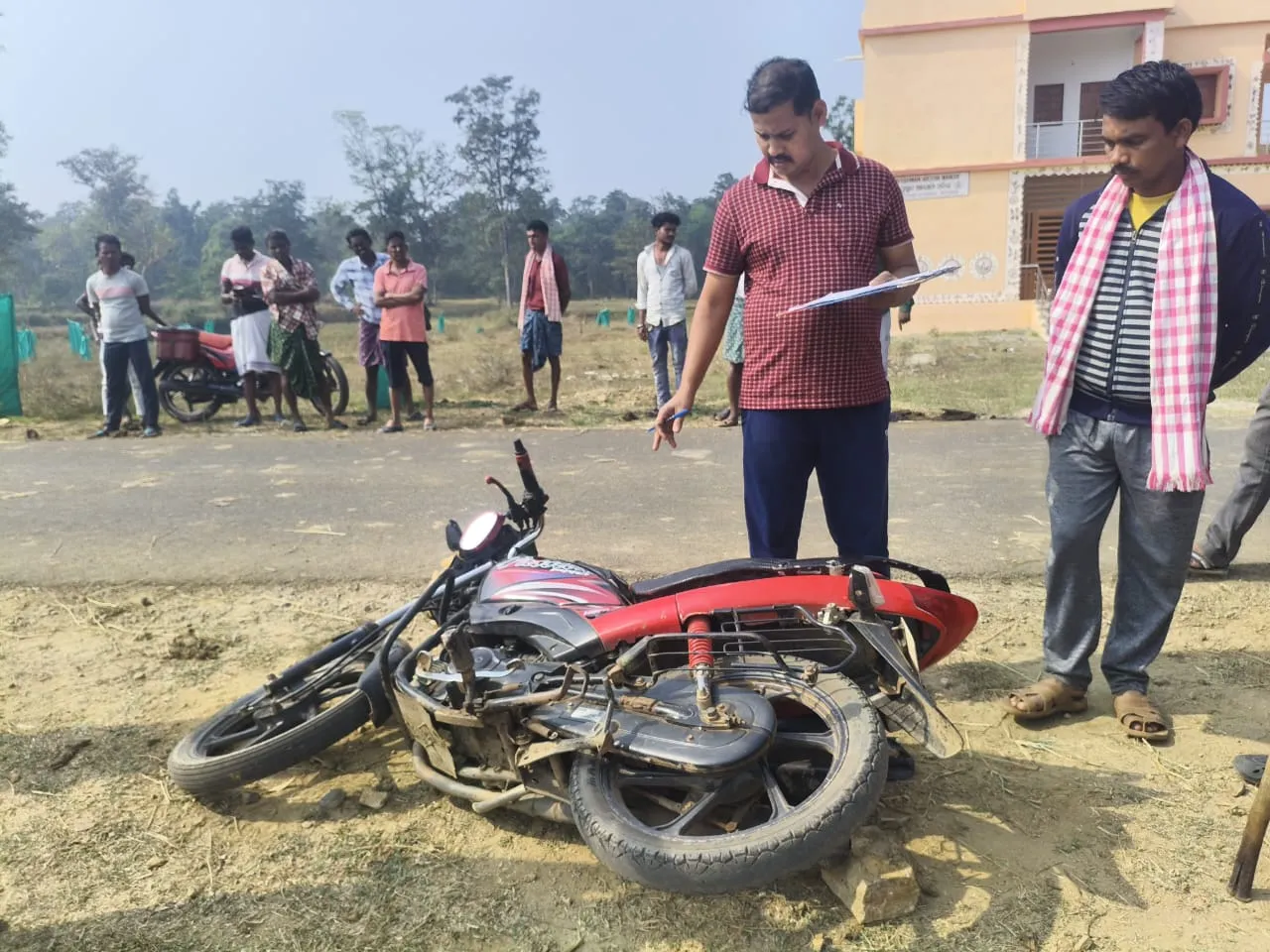 Nephew dies in bike accident while fire is raging