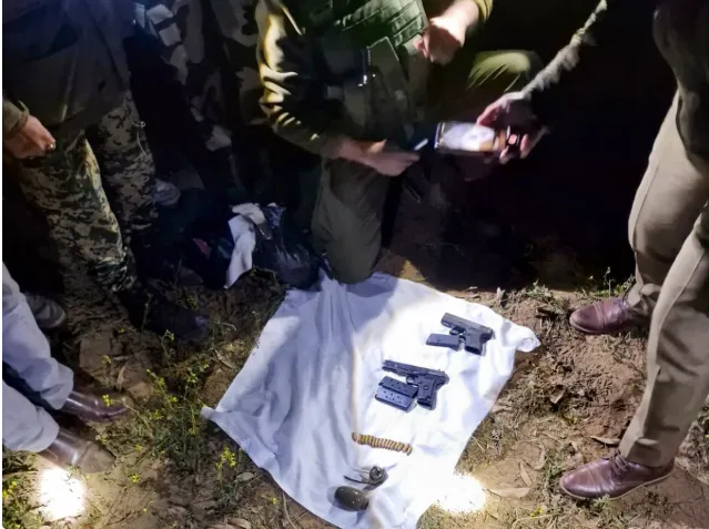 Weapons Consignment Dropped by Drone 