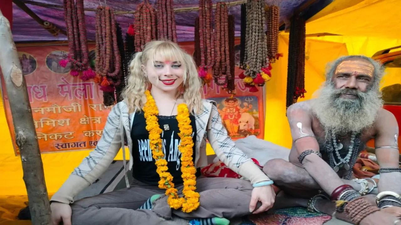 Magh Mela 2025: Italian Woman’s Viral Spiritual Journey with Naga Sadhus