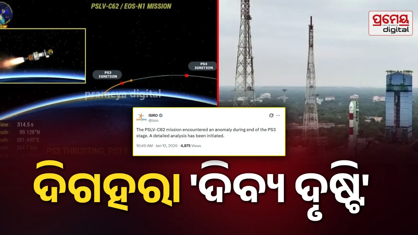 ISRO PSLV-C62 mission fail