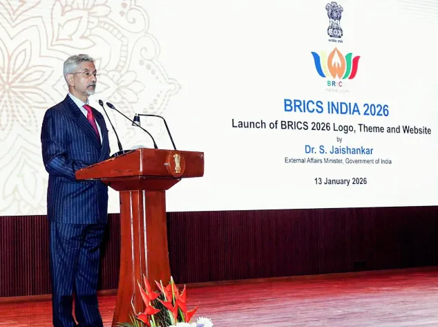 BRICS 2026 theme logo and website unveiled as EAM Jaishankar addresses people-first agenda