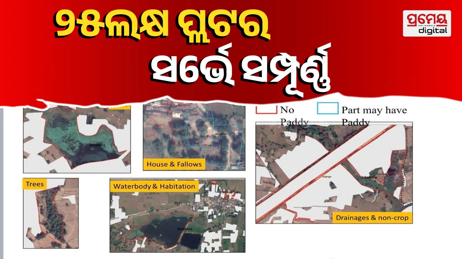 Satellite survey of registered land