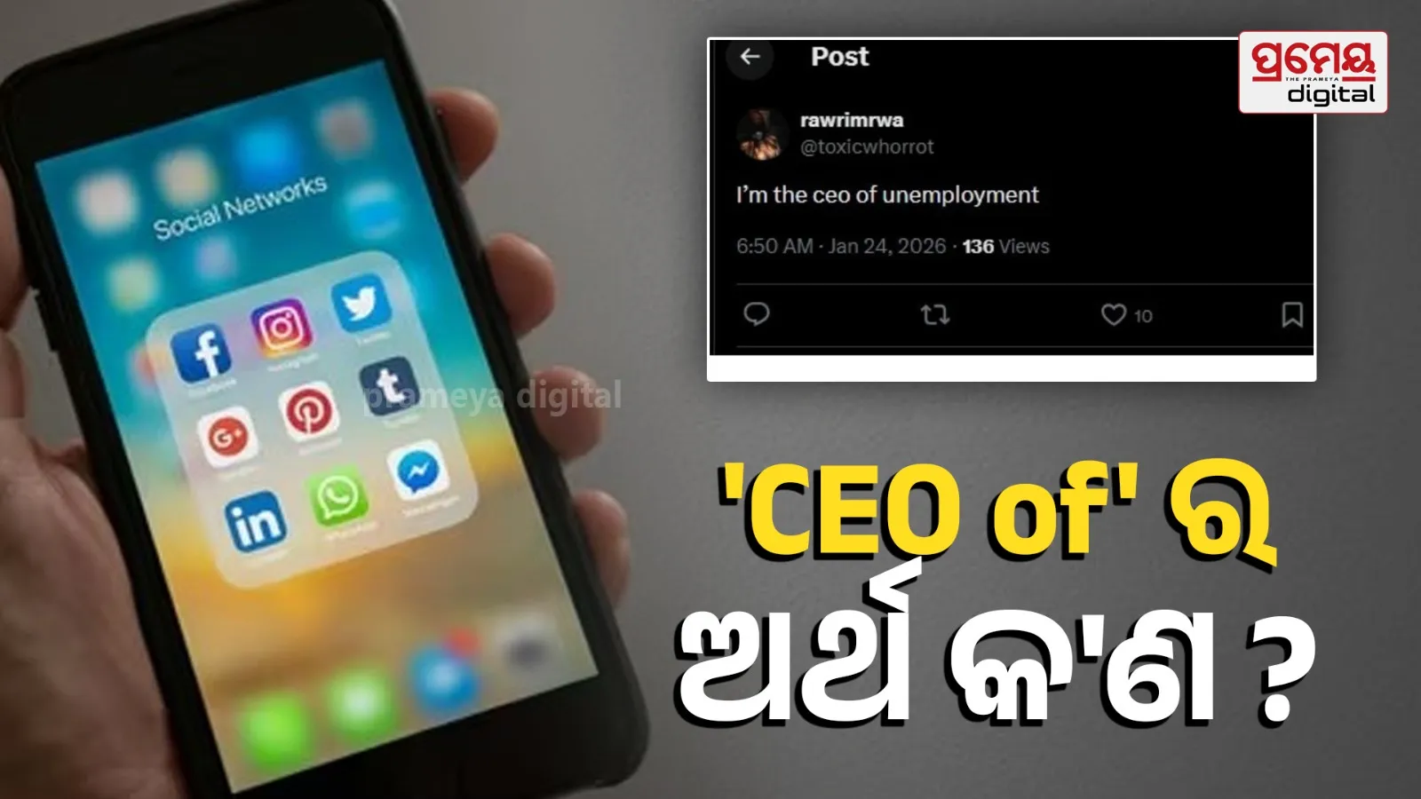 “CEO of” mean 