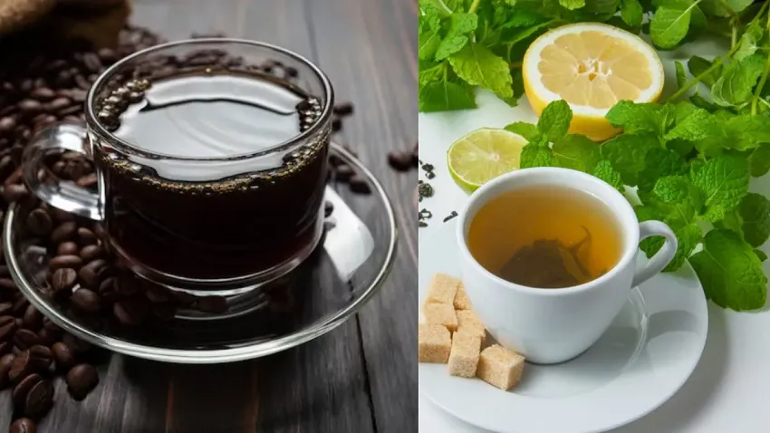 black coffee or green tea