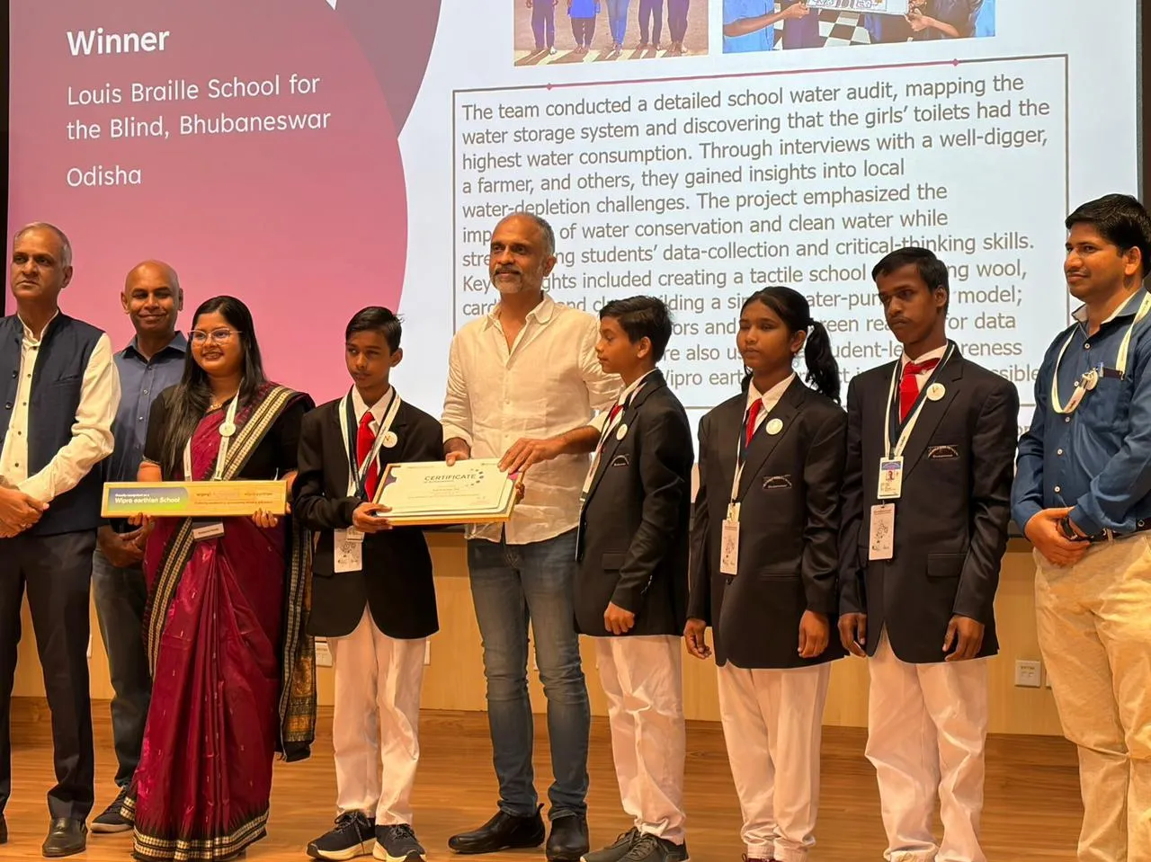Odisha's Louis Braille School for the blinds wins  Wipro Arthian Competition 