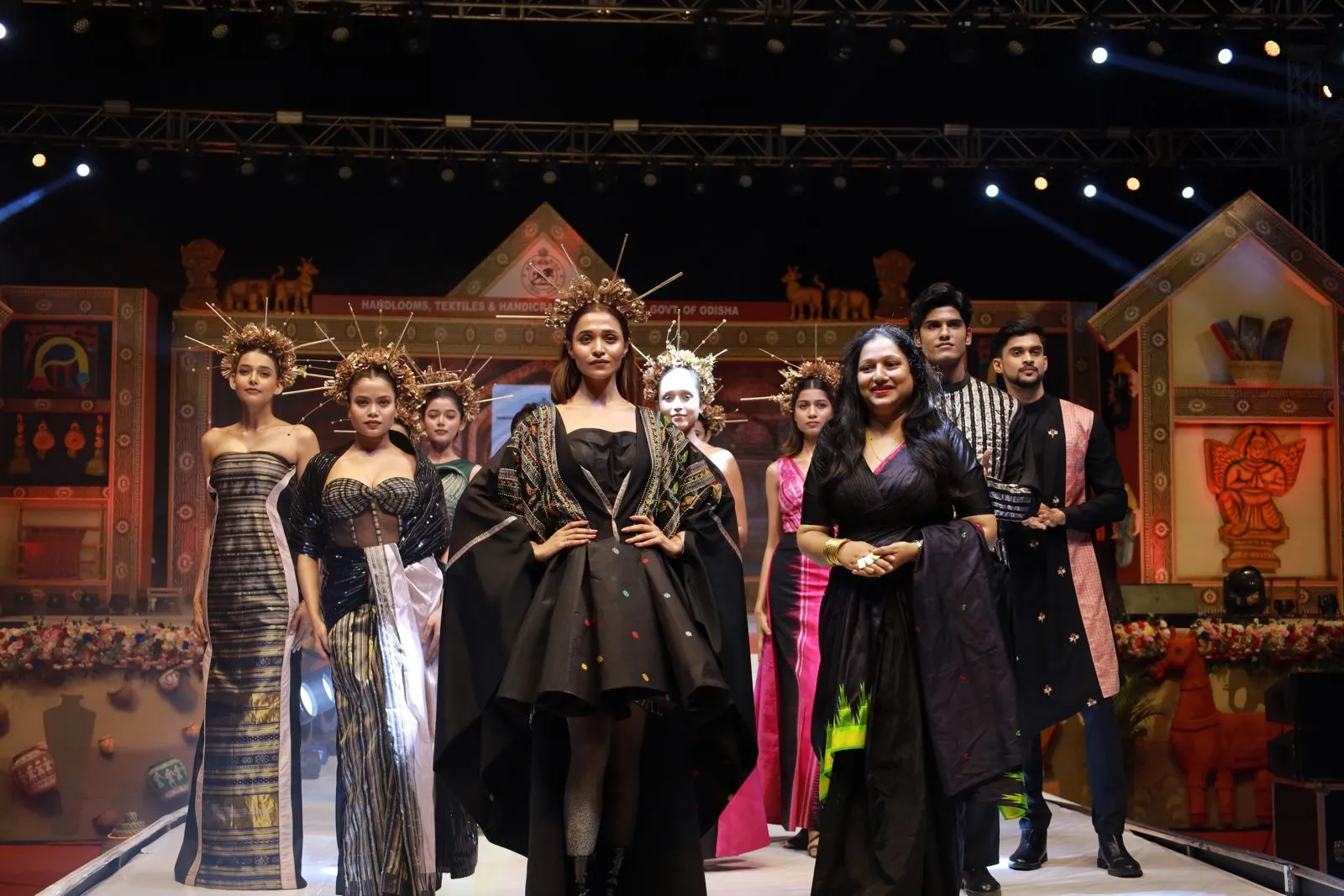 Handloom fashion show at Tosali Mela