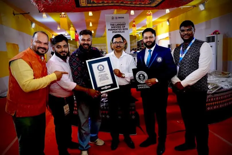 1,174 kg of Pakhal Sets Guinness World Record: Odisha’s Iconic Dish Goes Global