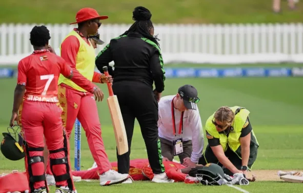 Cricket Scare: Kelis Ndhlovu Struck by Bouncer in NZ Women vs Zimbabwe Women Match