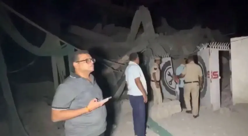 Building Suddenly Collapses in Delhi’s Saket Area, Sparks Panic