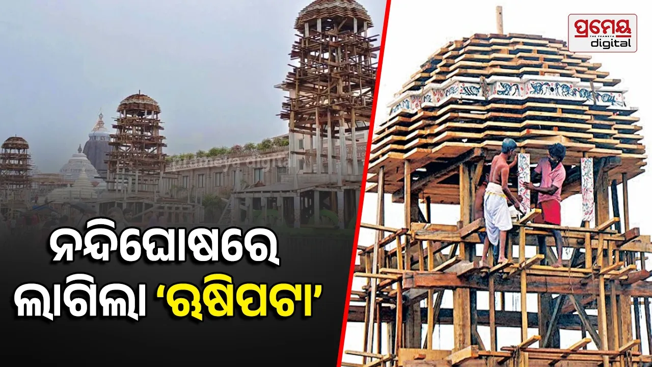 Rath Khala Update: ନନ୍ଦିଘୋଷ ରଥରେ ଲାଗିଲା ଋଷି ପଟା, ସିଂହାସନ ପଟା ବାଡ଼ିଆ କାର୍ଯ୍ୟ ଶେଷ