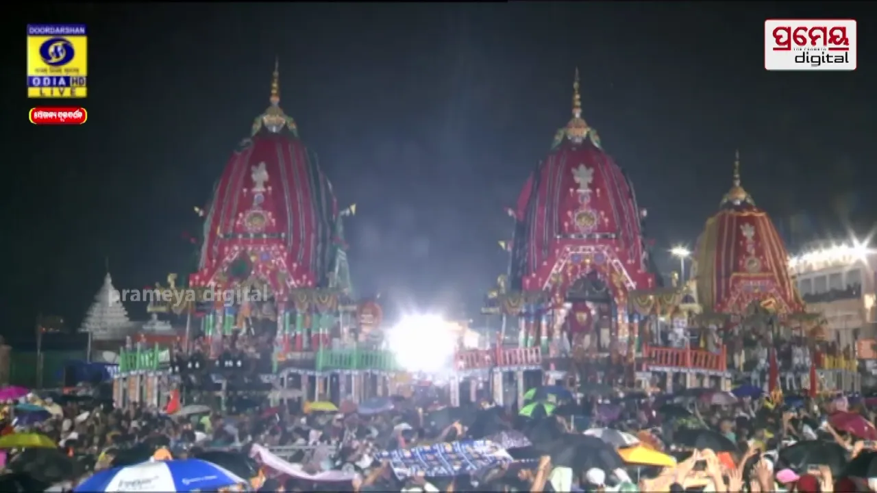 ସିଂହଦ୍ବାର ସମ୍ମୁଖରେ ଲାଗିଲା ତିନି ରଥ