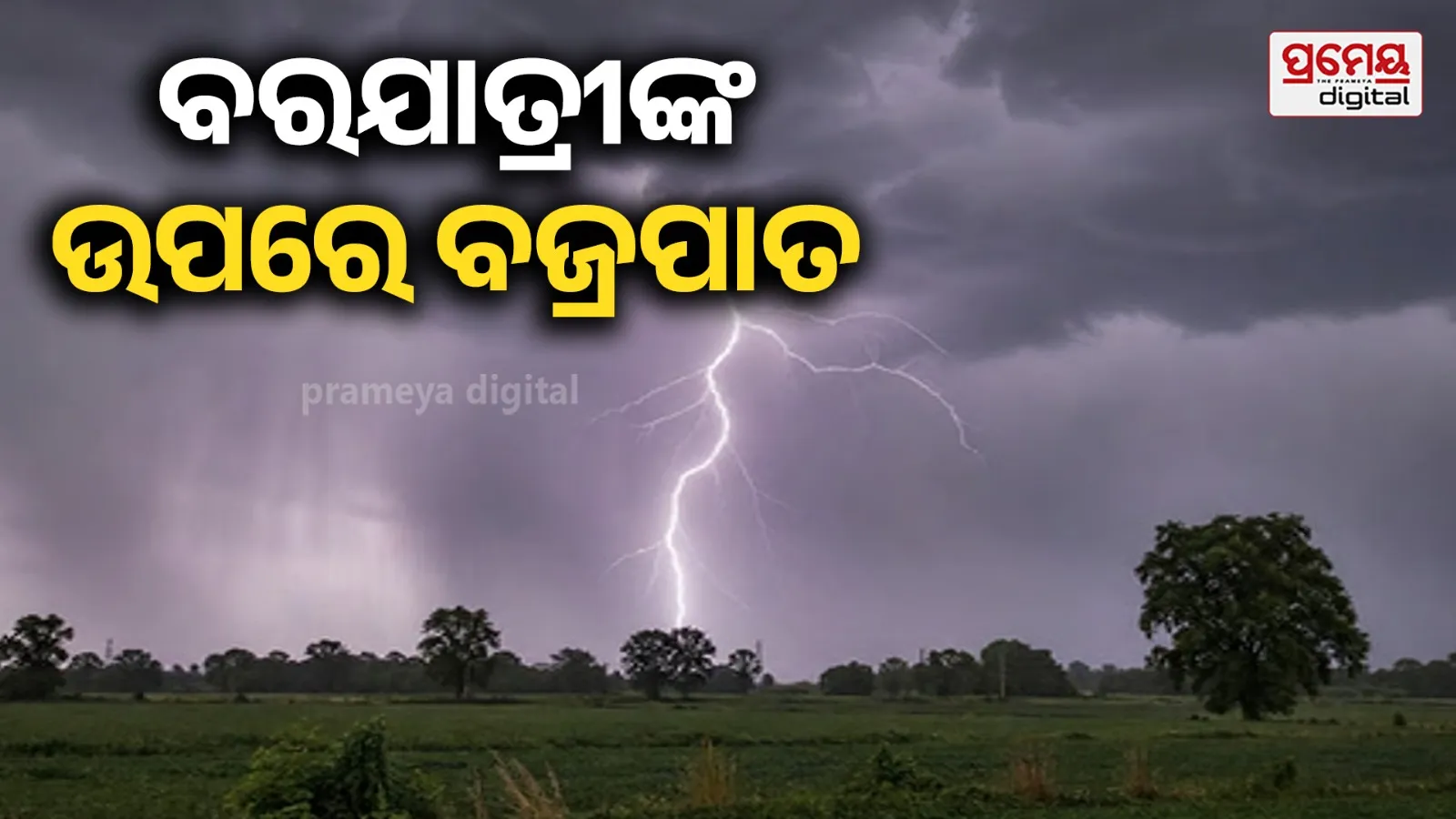 Lightning : ବରଯାତ୍ରୀଙ୍କ ଉପରେ ବଜ୍ରପାତ ; ଜଣେ ମୃତ, ୨ ଗୁରୁତର
